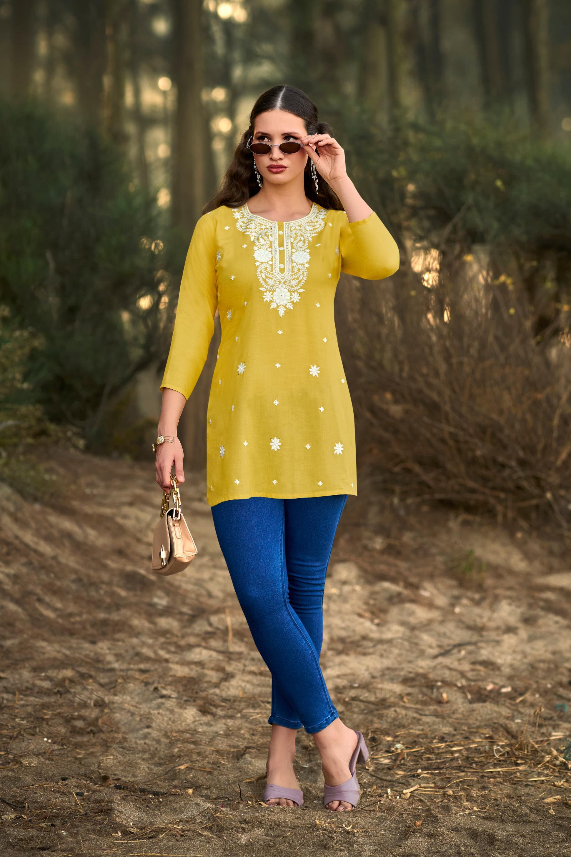 TIPS & TOPS COLORS VOL 6 STYLISH RAYON FULLY STITCH GIRLS TOPS 
