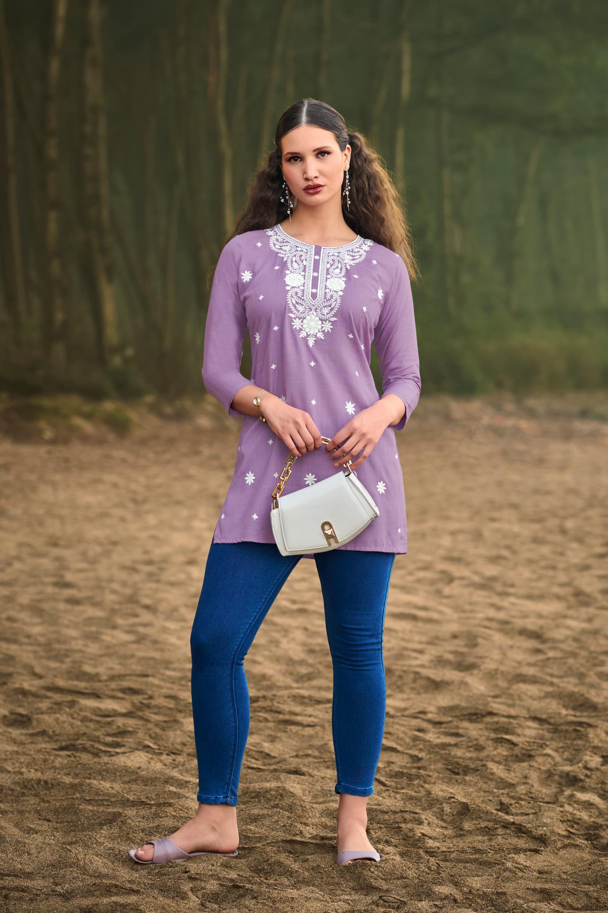 TIPS & TOPS COLORS VOL 6 STYLISH RAYON FULLY STITCH GIRLS TOPS 