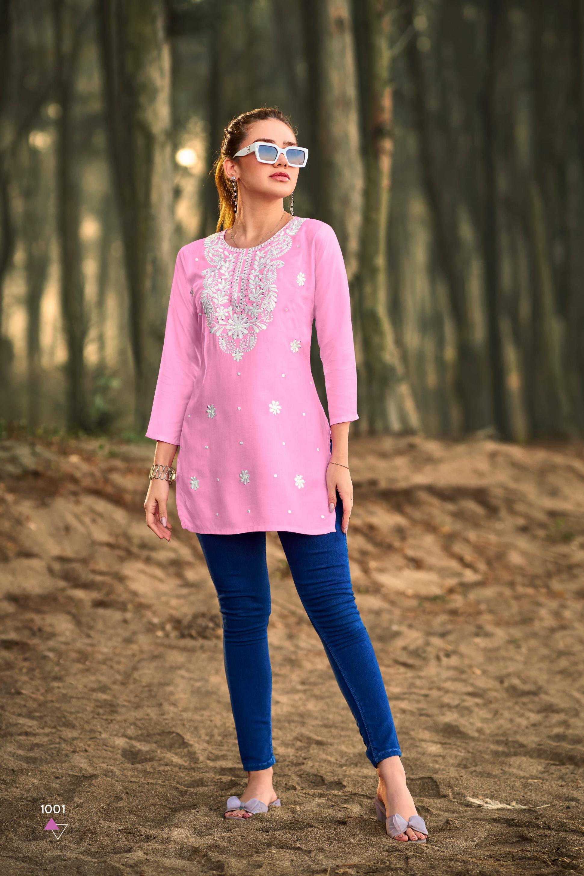 TIPS & TOPS COLORS VOL 6 STYLISH RAYON FULLY STITCH GIRLS TOPS 