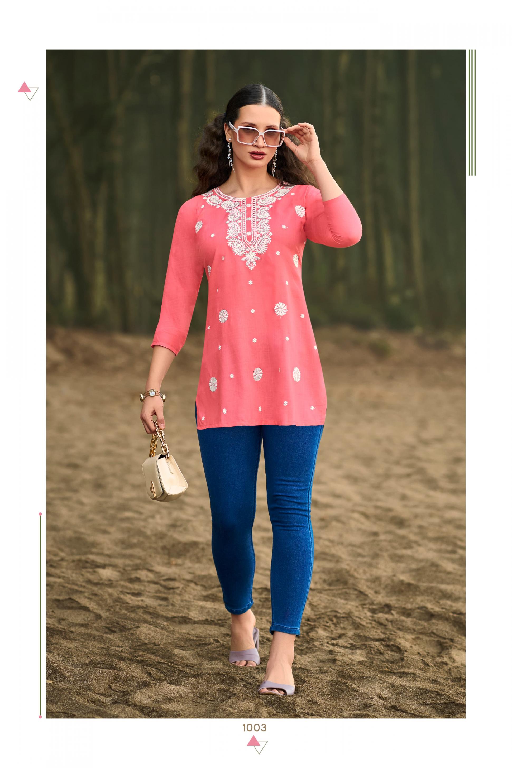 TIPS & TOPS COLORS VOL 6 STYLISH RAYON FULLY STITCH GIRLS TOPS 