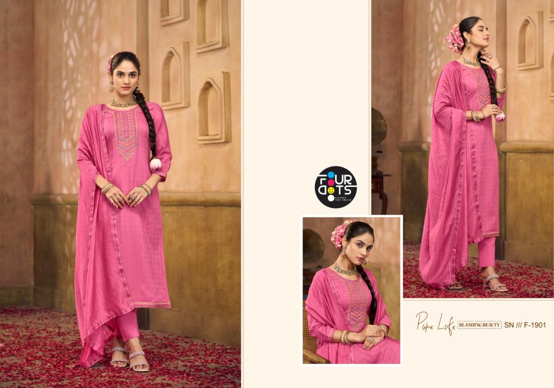 APOORVA BY FOURDOTS BSY PATTERN WORK STYLISH UNSTITCH SUITS 
