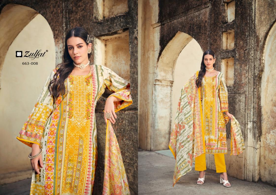 ZULFAT GULNAAZ VOL 5 COTTON AMAZING PAKISTANI PLUS SIZE 3PCS DRESS