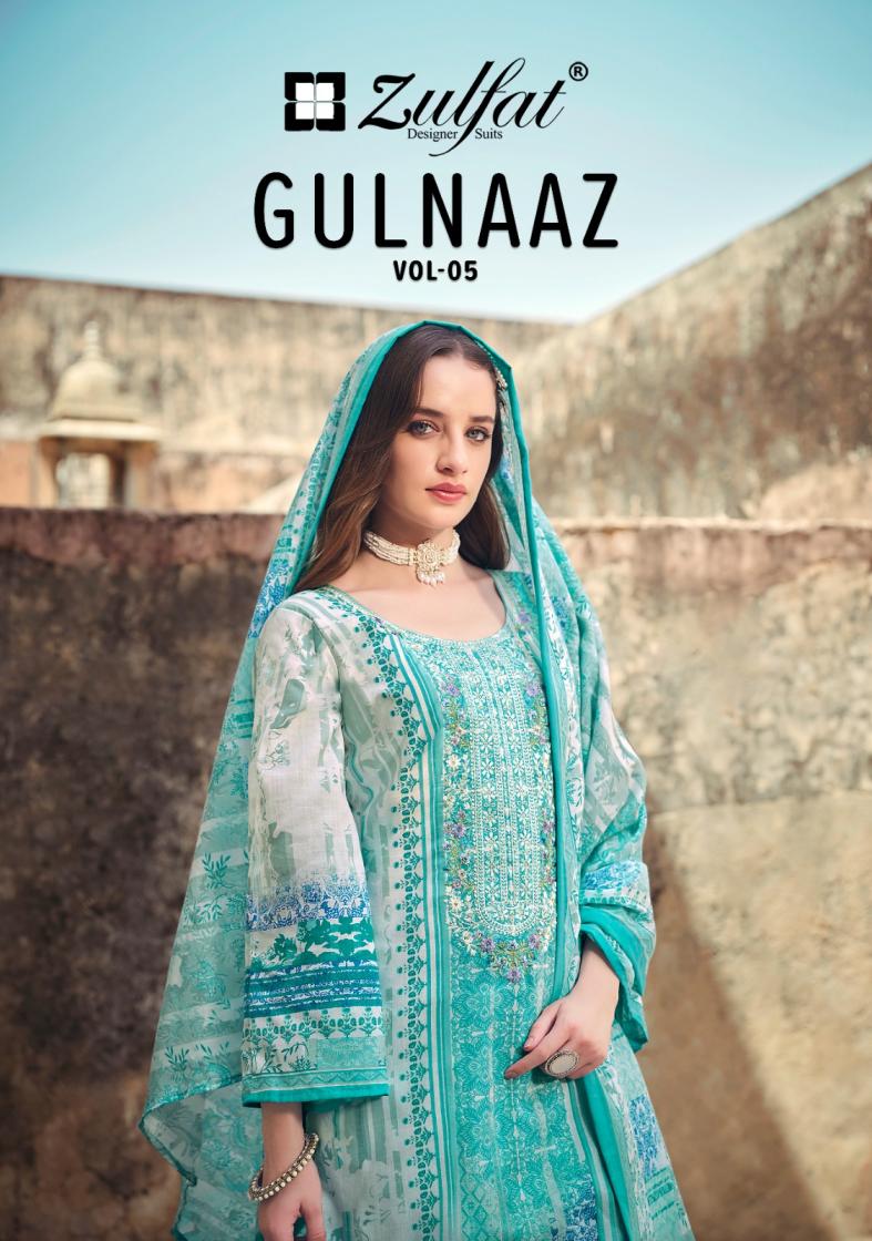 ZULFAT GULNAAZ VOL 5 COTTON AMAZING PAKISTANI PLUS SIZE 3PCS DRESS