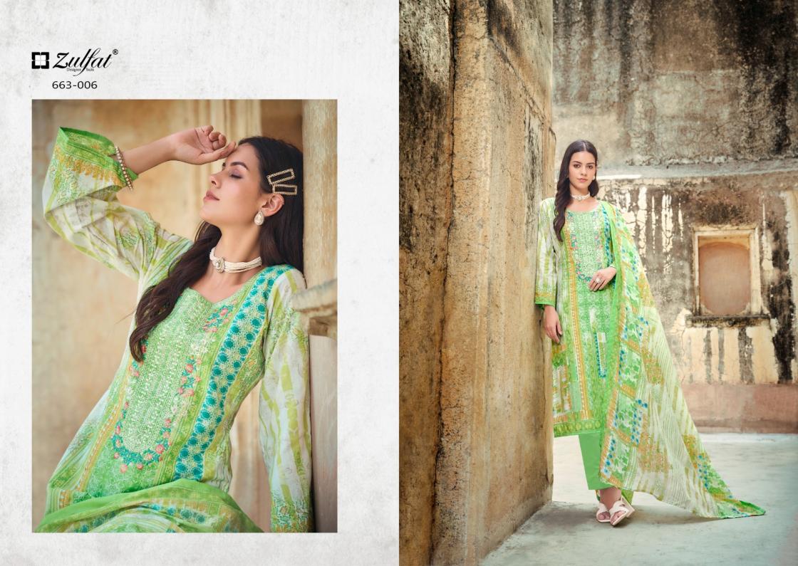 ZULFAT GULNAAZ VOL 5 COTTON AMAZING PAKISTANI PLUS SIZE 3PCS DRESS