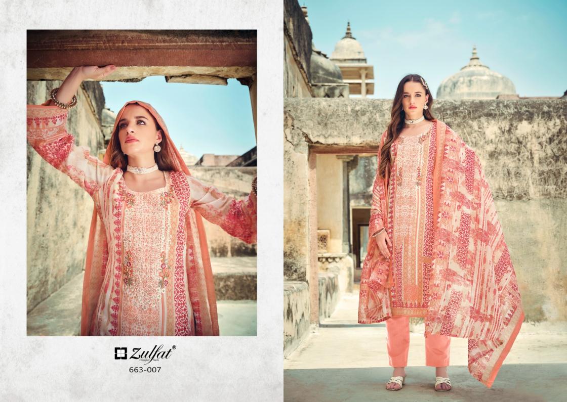 ZULFAT GULNAAZ VOL 5 COTTON AMAZING PAKISTANI PLUS SIZE 3PCS DRESS