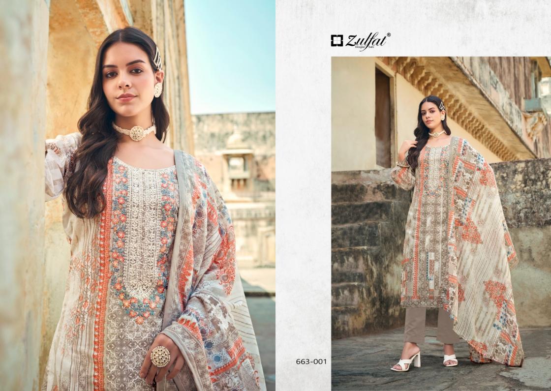 ZULFAT GULNAAZ VOL 5 COTTON AMAZING PAKISTANI PLUS SIZE 3PCS DRESS