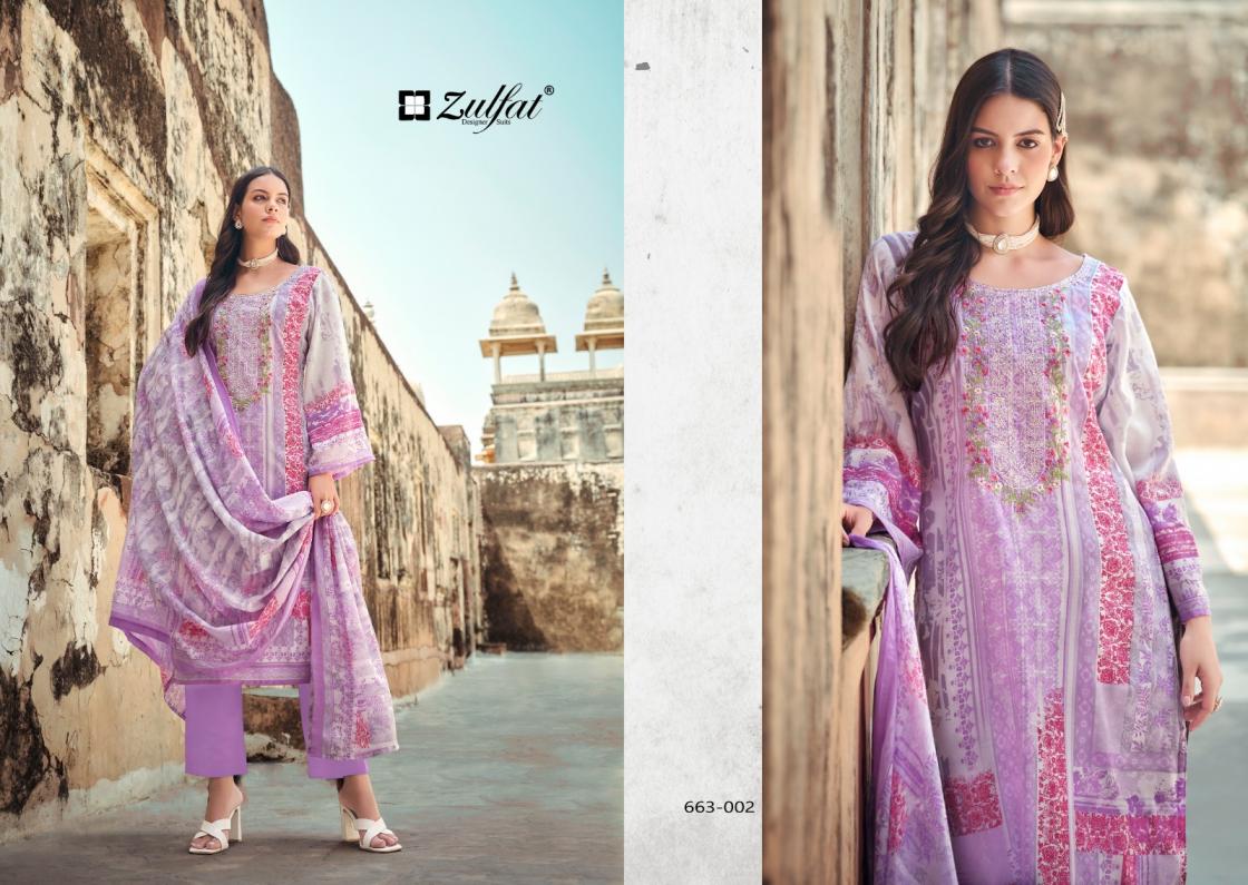 ZULFAT GULNAAZ VOL 5 COTTON AMAZING PAKISTANI PLUS SIZE 3PCS DRESS