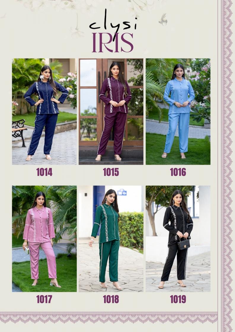 CLYSI IRIS STYLISH FULLY STITCH VISCOSE THREAD WORK CO-ORD SETS  