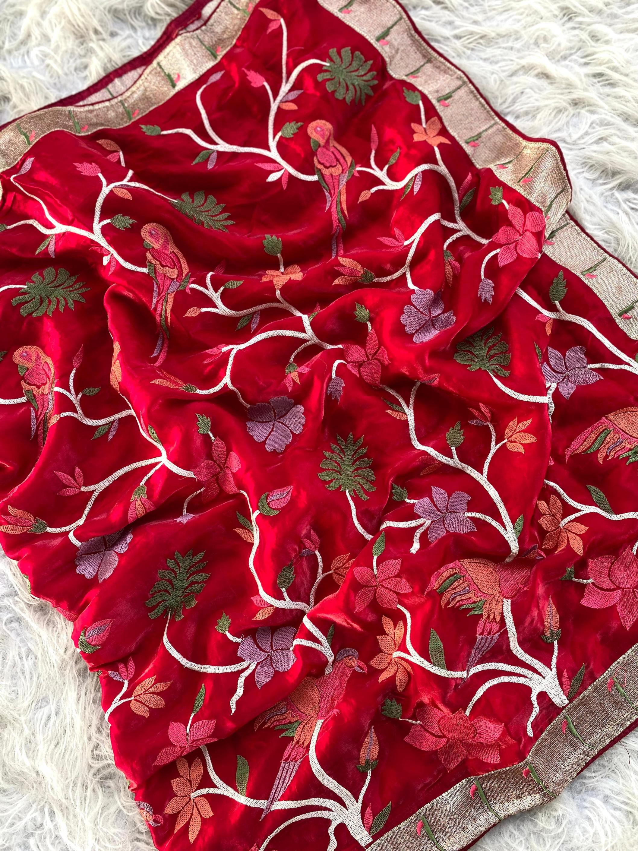 KINGFISHER SILK AMAZING WORK CLASSIC SAREE WHOLESALER 