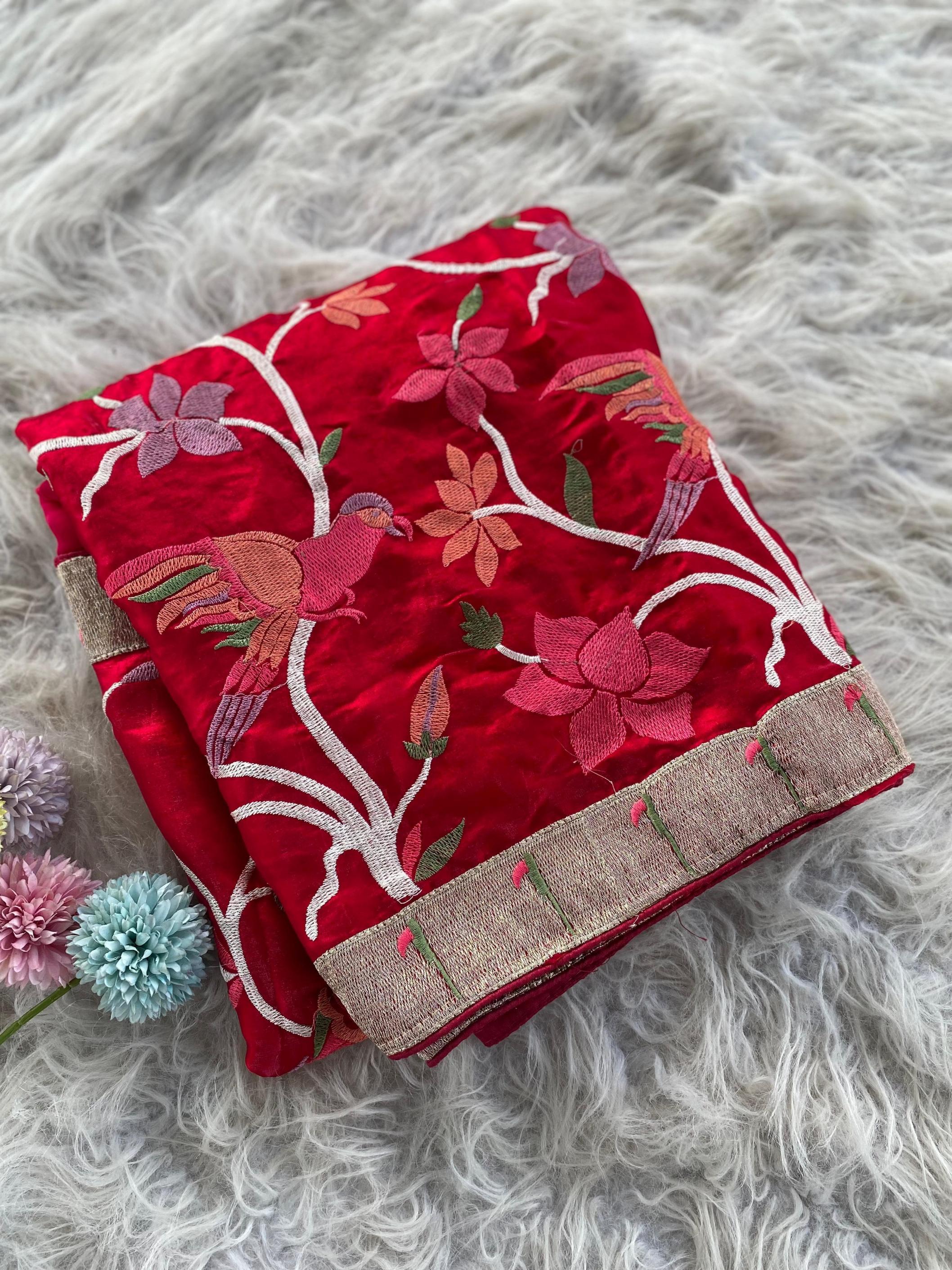 KINGFISHER SILK AMAZING WORK CLASSIC SAREE WHOLESALER 