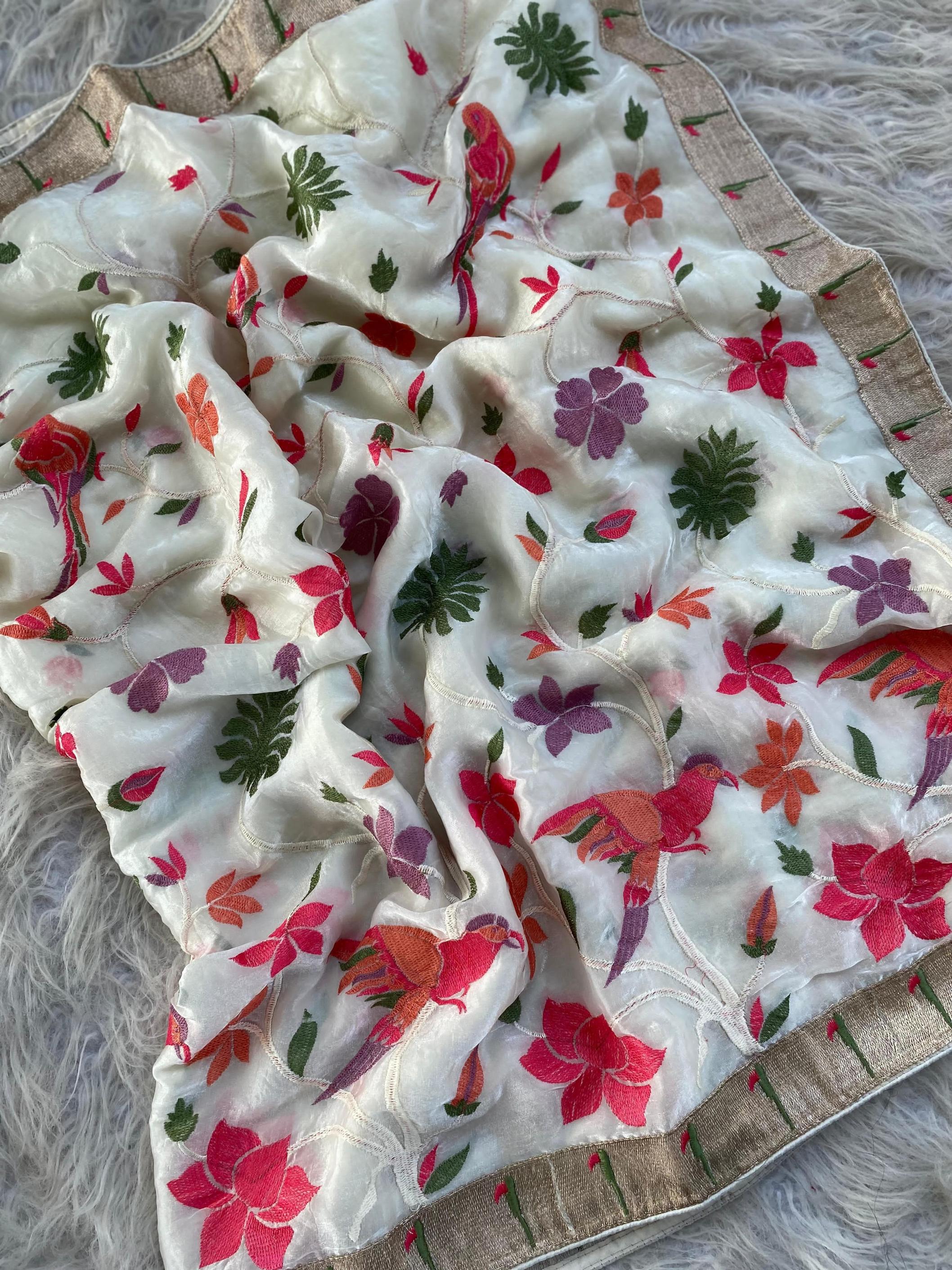 KINGFISHER SILK AMAZING WORK CLASSIC SAREE WHOLESALER 