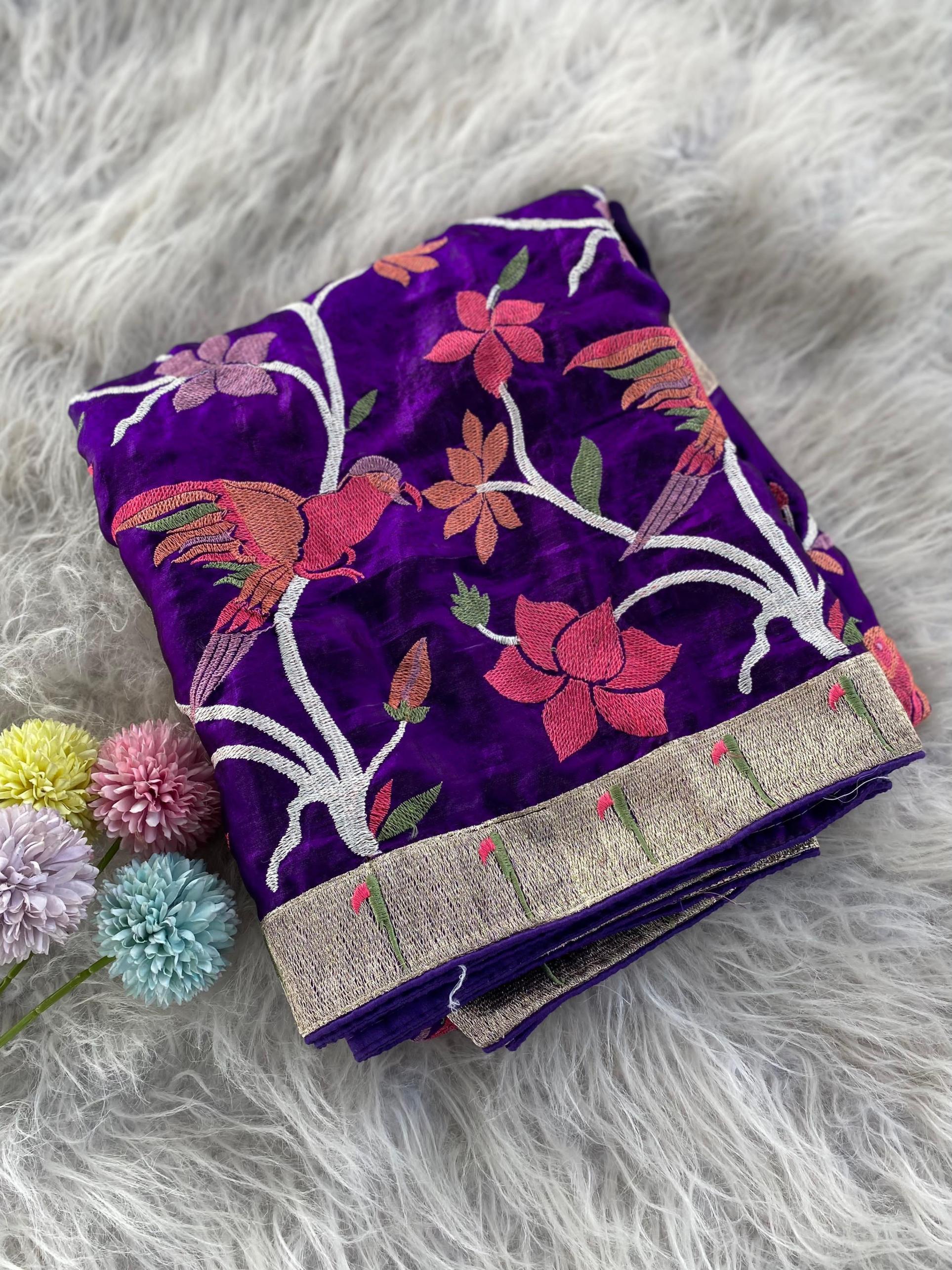 KINGFISHER SILK AMAZING WORK CLASSIC SAREE WHOLESALER 