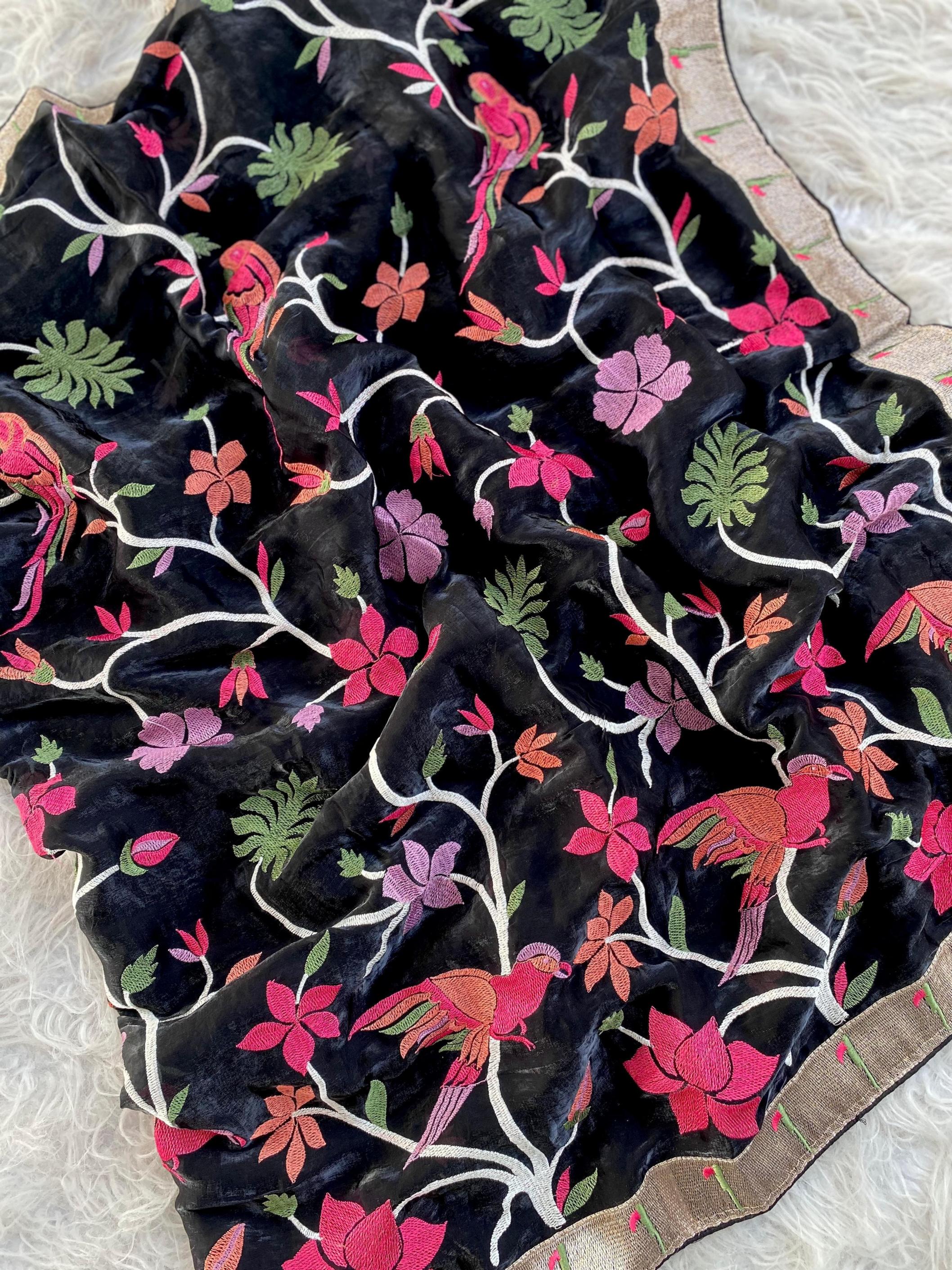 KINGFISHER SILK AMAZING WORK CLASSIC SAREE WHOLESALER 