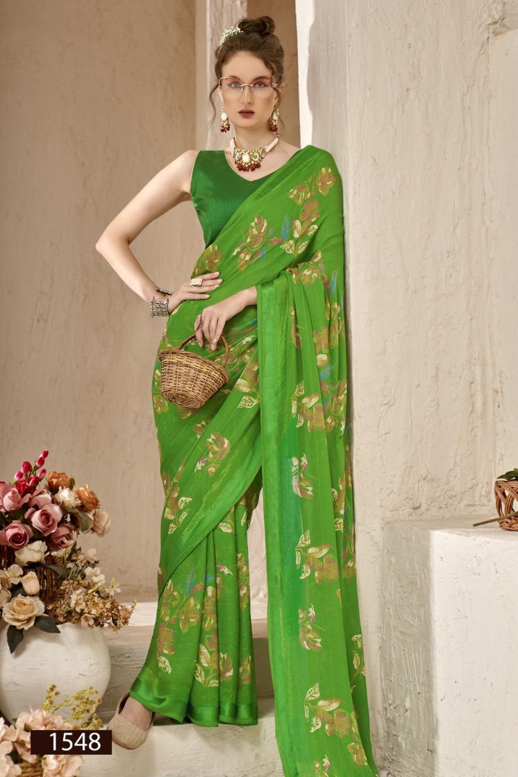 KOMALIKA VOL 7 GORGETTE SAREE WITH FLORAL PRINT WORK 