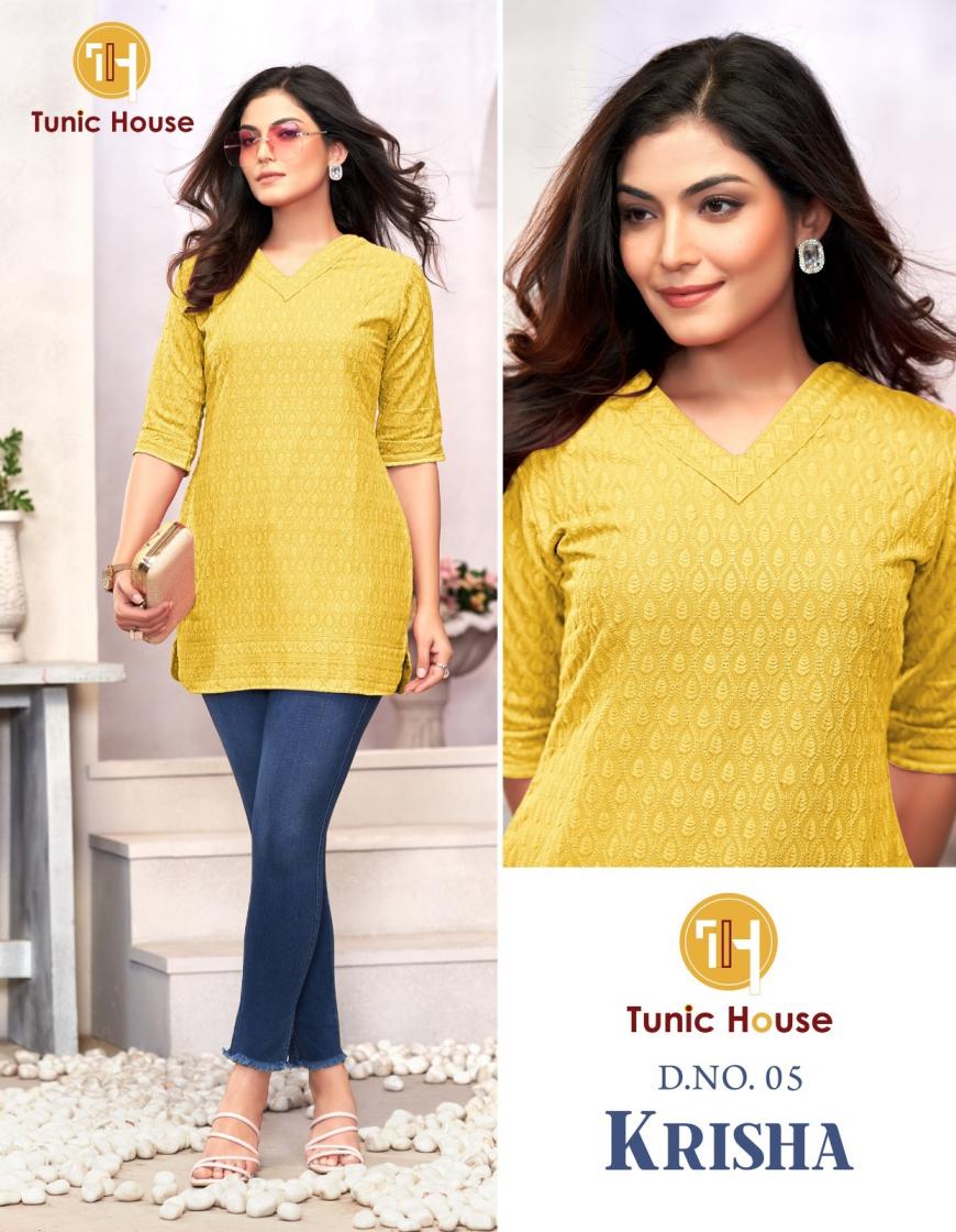 KRISHA BY TUNIC HOUSE CHIKAN WORK SHORT TOP SIZE COMBO COLLECTION