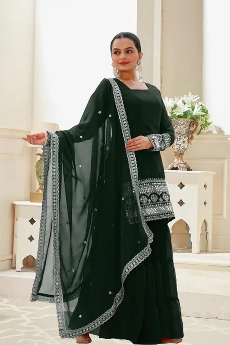 PR 9STAR FASHION FLORABEL VOL-3 HEAVY FOX GEORGETTE WITH EMBRODERY SEQUENCE  WORK FANCY DESIGNER SUITS