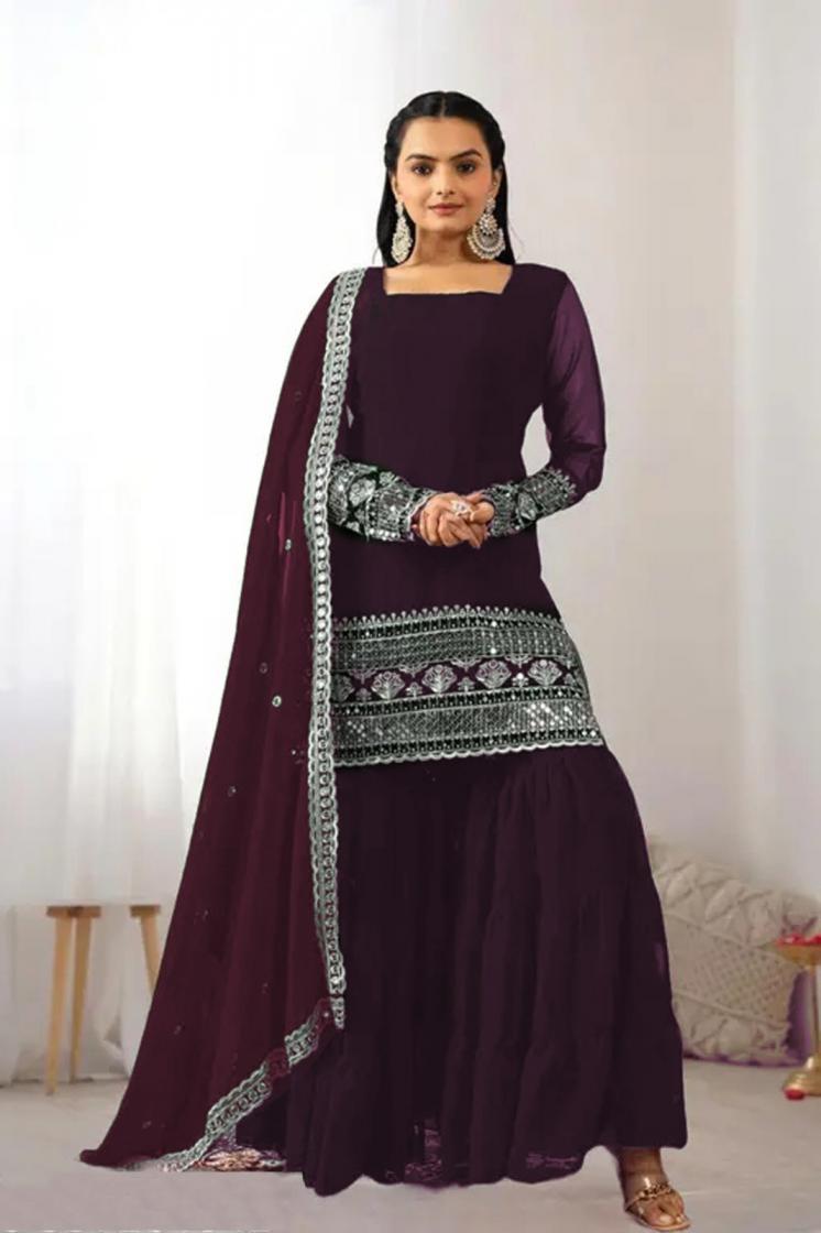 PR 9STAR FASHION FLORABEL VOL-3 HEAVY FOX GEORGETTE WITH EMBRODERY SEQUENCE  WORK FANCY DESIGNER SUITS