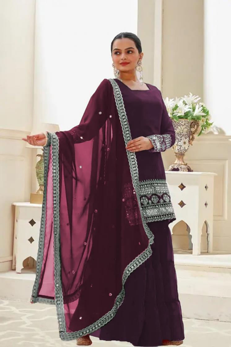 PR 9STAR FASHION FLORABEL VOL-3 HEAVY FOX GEORGETTE WITH EMBRODERY SEQUENCE  WORK FANCY DESIGNER SUITS