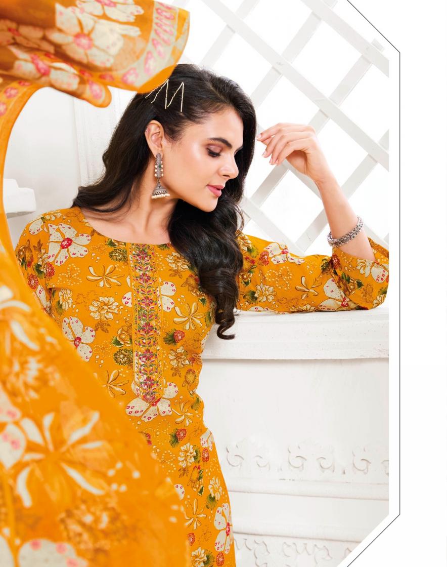 COTTON TRENDY VOL 2 BY RADHIKA LIFESTYLE COTTON READYMADE PLUS SIZE 3PCS DRESS