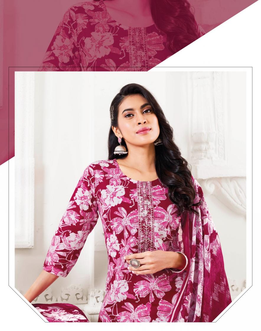COTTON TRENDY VOL 2 BY RADHIKA LIFESTYLE COTTON READYMADE PLUS SIZE 3PCS DRESS