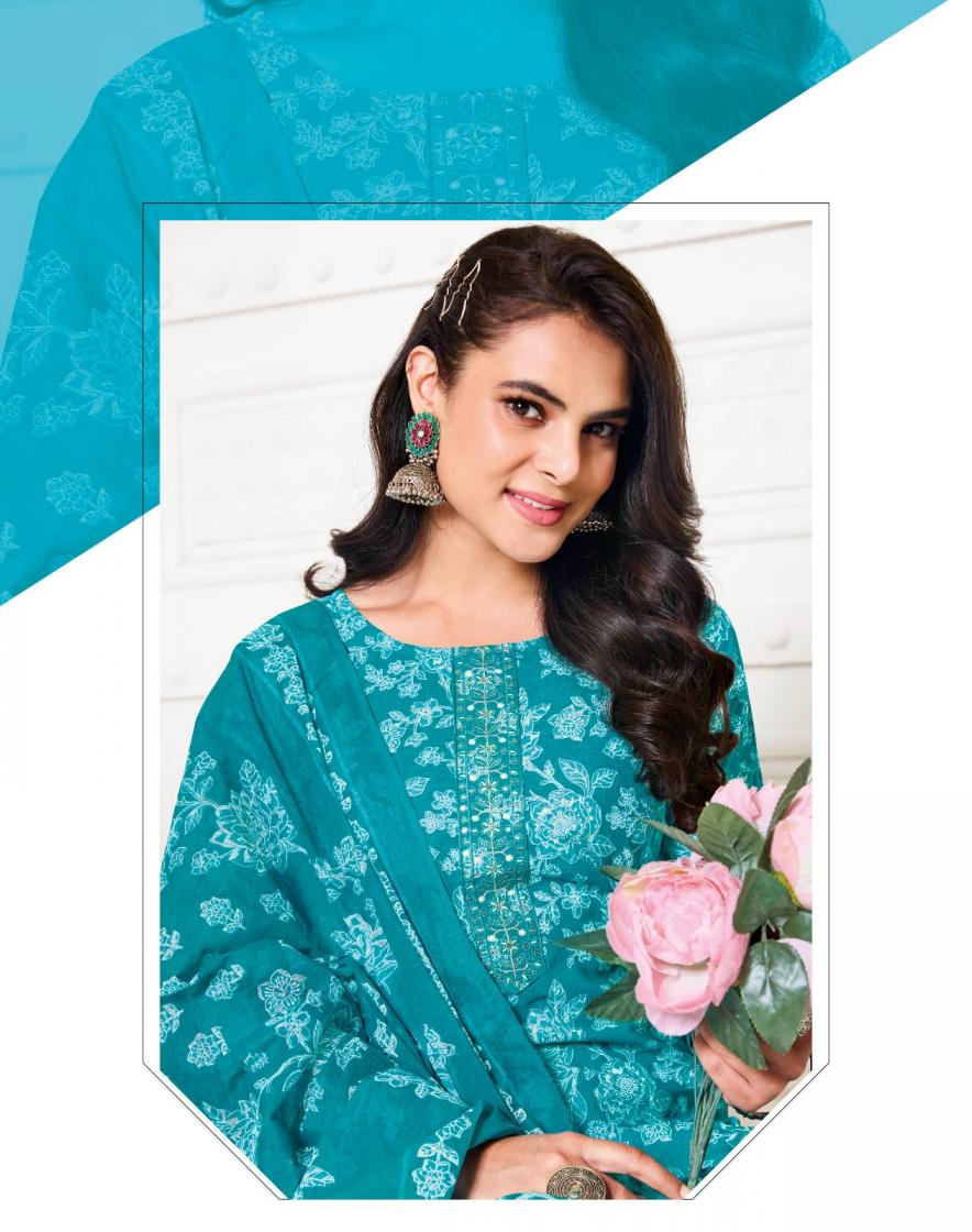 COTTON TRENDY VOL 2 BY RADHIKA LIFESTYLE COTTON READYMADE PLUS SIZE 3PCS DRESS