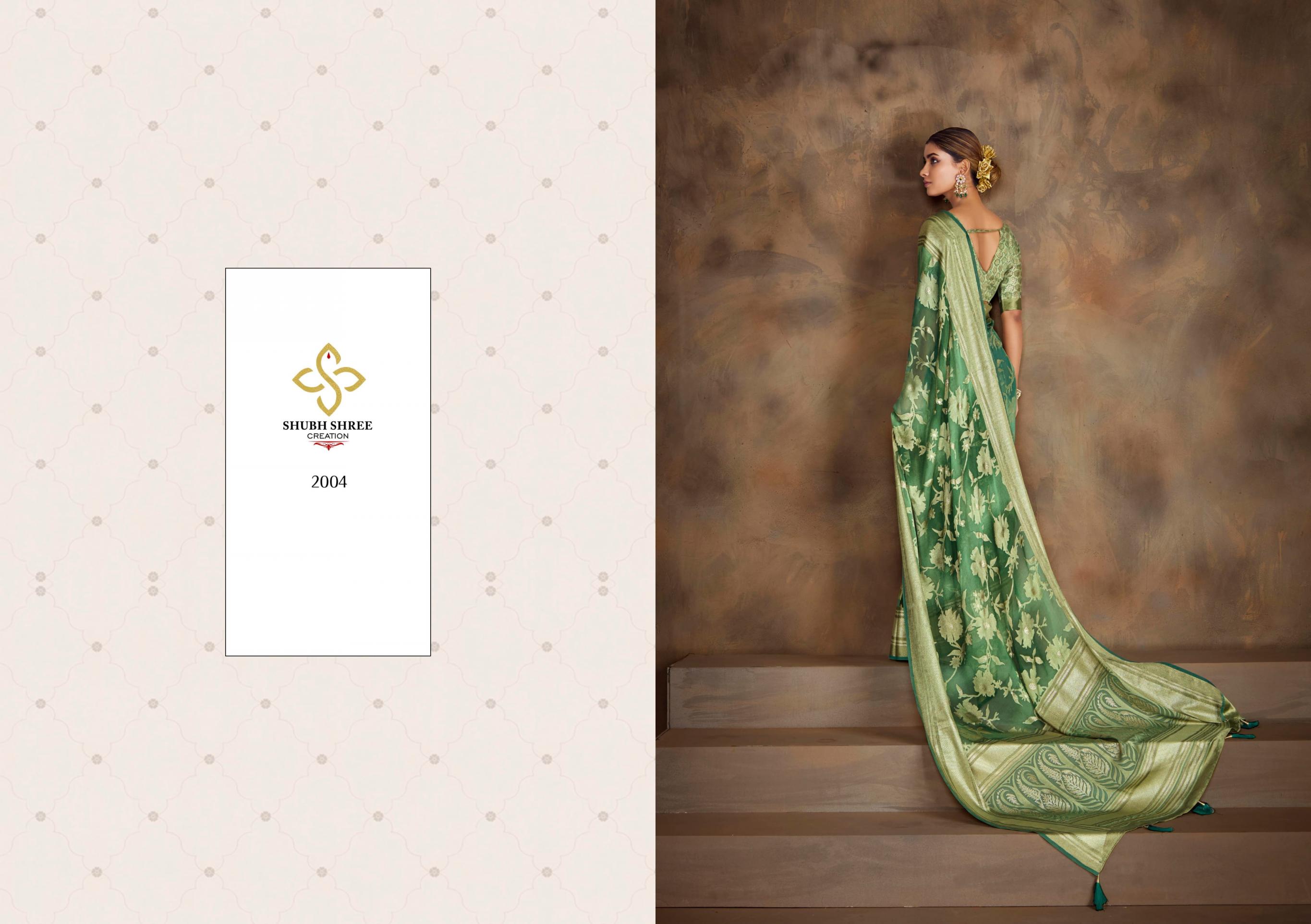 SHUBH SHREE CREATION SHAGUN VOL 2 PRETTY DULL MOSS BRASSO SAREES 