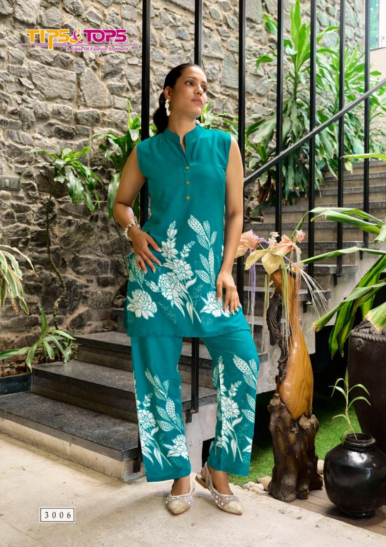 TIPS & TOPS SUMMER BEAUTY VOL 3 FULL STITCH RAYON CO-ORD SETS 