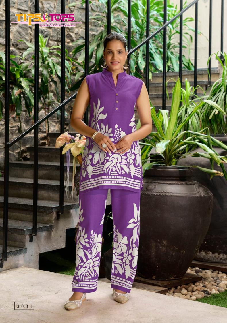 TIPS & TOPS SUMMER BEAUTY VOL 3 FULL STITCH RAYON CO-ORD SETS 