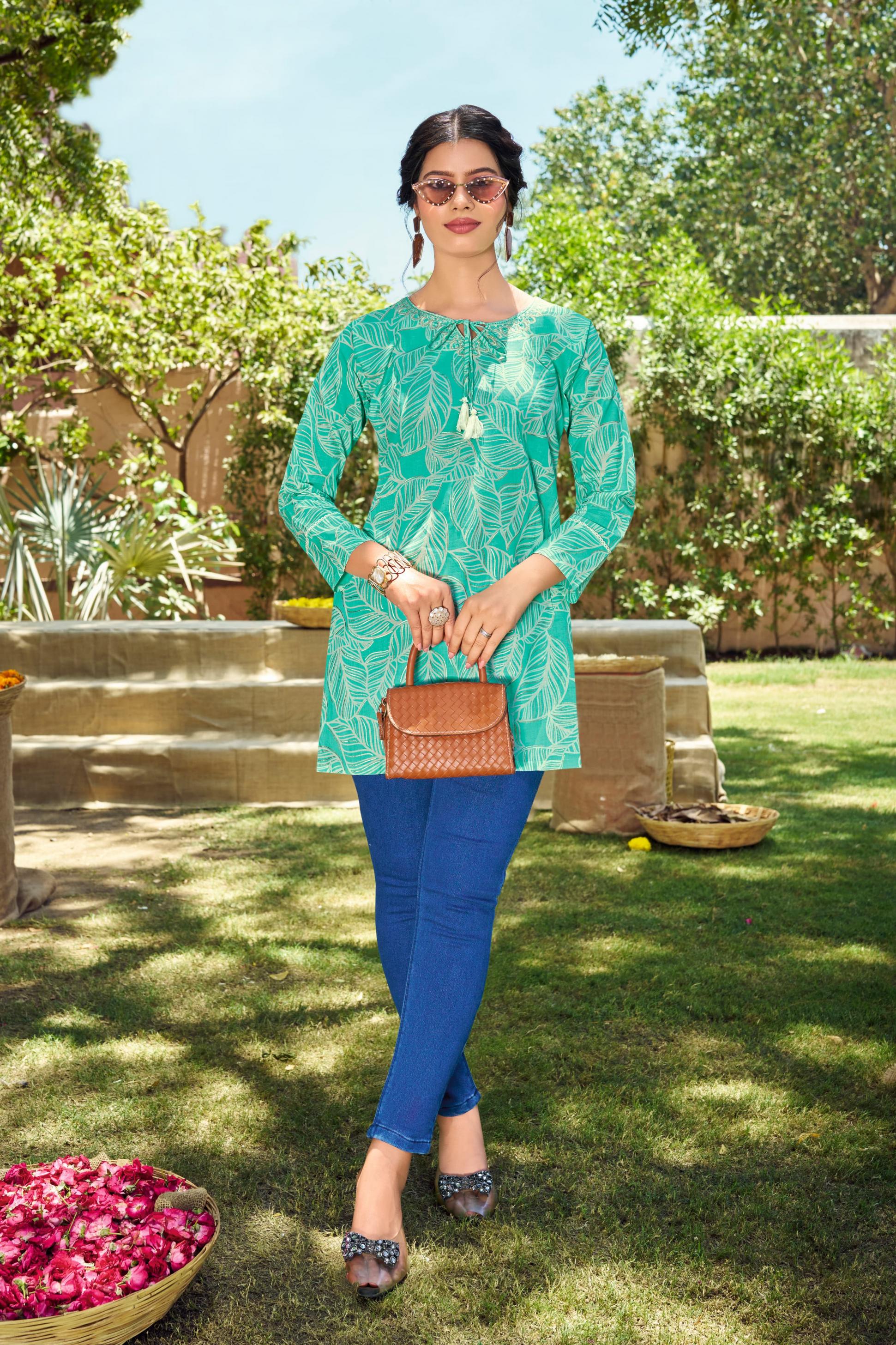 COTTON CANDY VOL 7 BY TIPS & TOPS FULL STITCH COTTON STYLISH WESTERN TOPS   