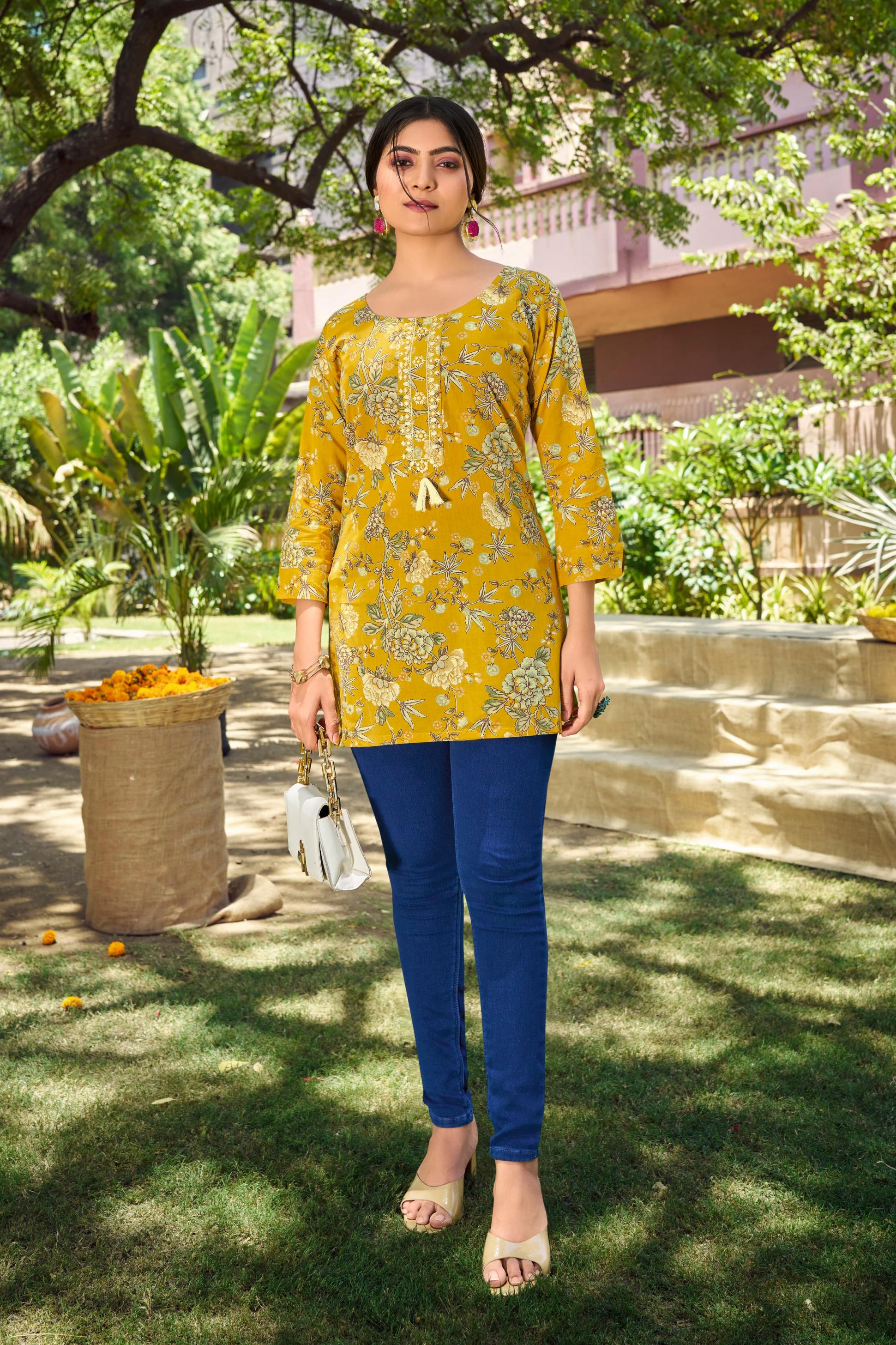 COTTON CANDY VOL 7 BY TIPS & TOPS FULL STITCH COTTON STYLISH WESTERN TOPS   