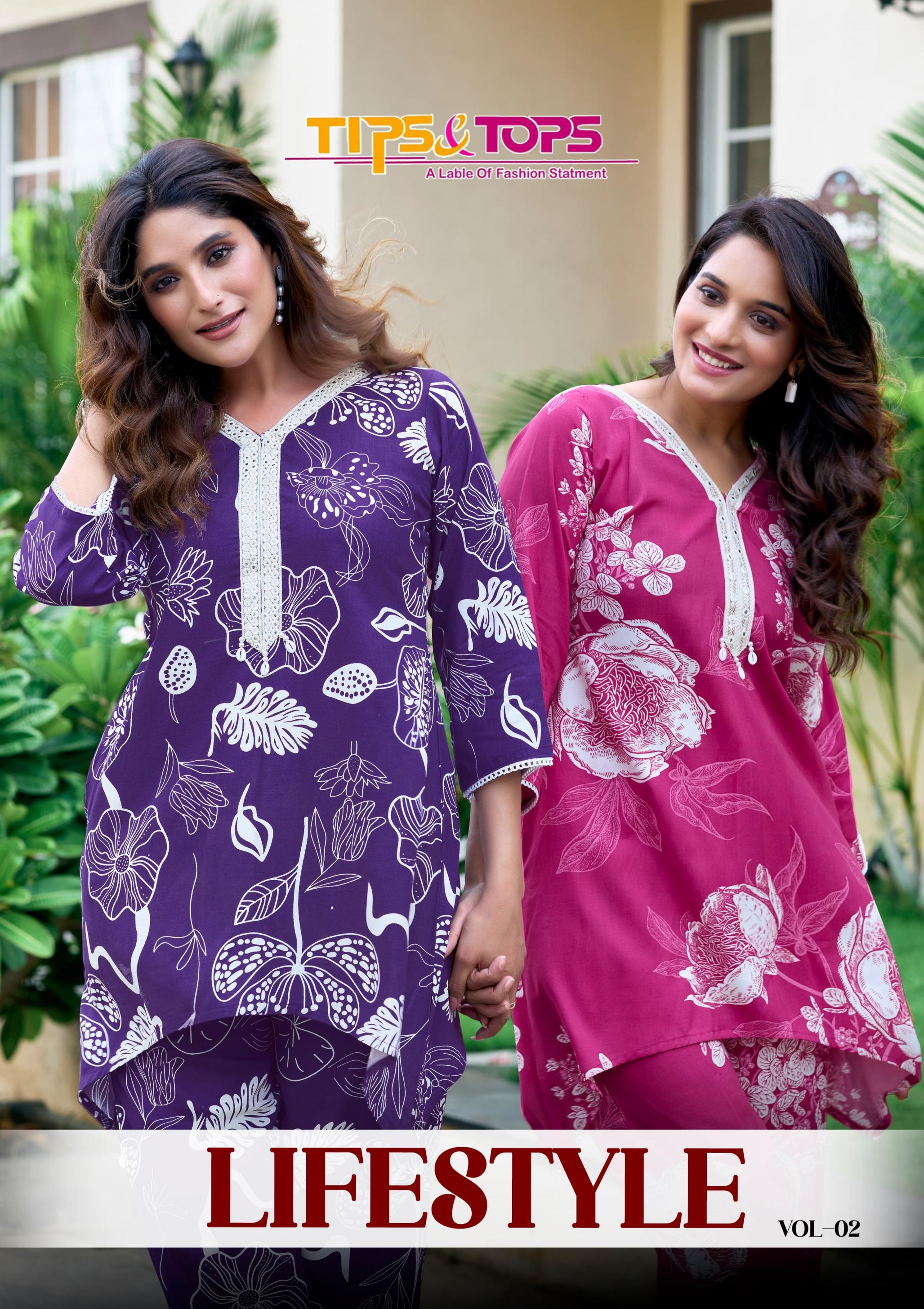 LIFESTYLE VOL 2 BY TIPS & TOPS RAYON READYMADE STYLISH CO-ORD FOR WOMENS 