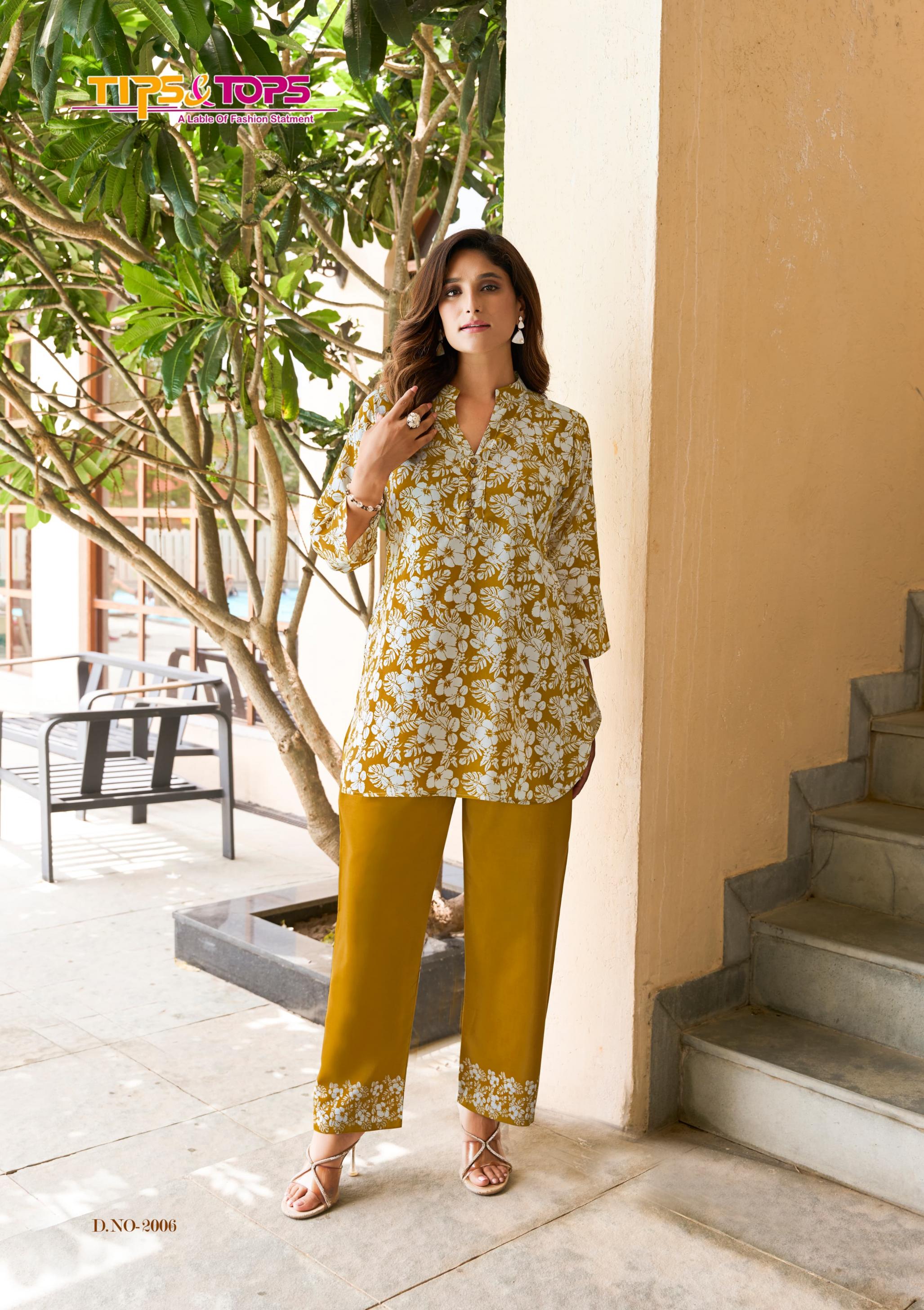 SUMMER BEAUTY VOL 2 BY TIPS & TOPS RAYON FULLY STITCH STYLISH CO-ORS SETS 