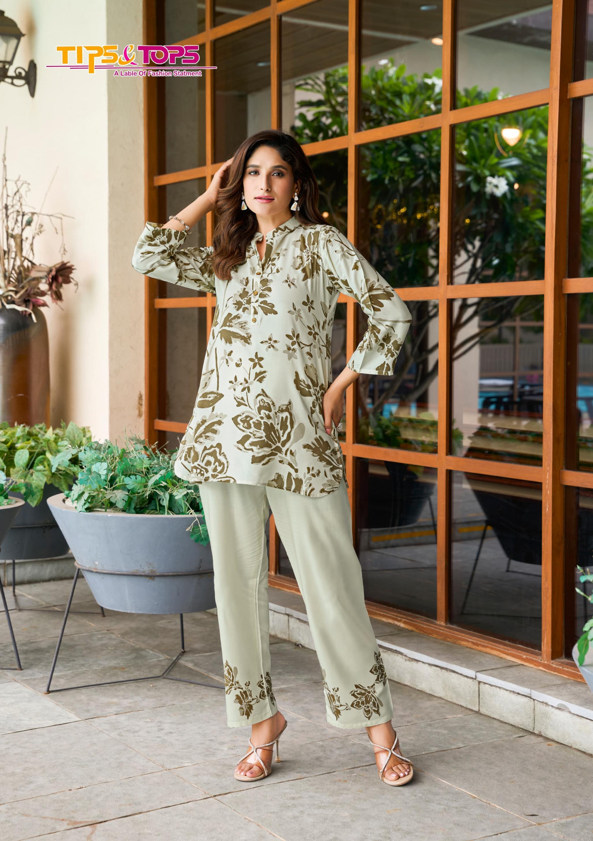 SUMMER BEAUTY VOL 2 BY TIPS & TOPS RAYON FULLY STITCH STYLISH CO-ORS SETS 