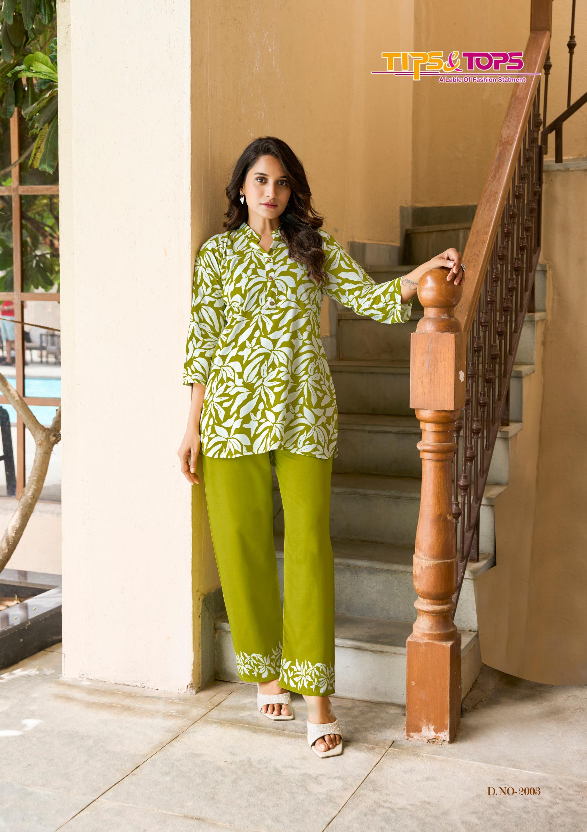 SUMMER BEAUTY VOL 2 BY TIPS & TOPS RAYON FULLY STITCH STYLISH CO-ORS SETS 