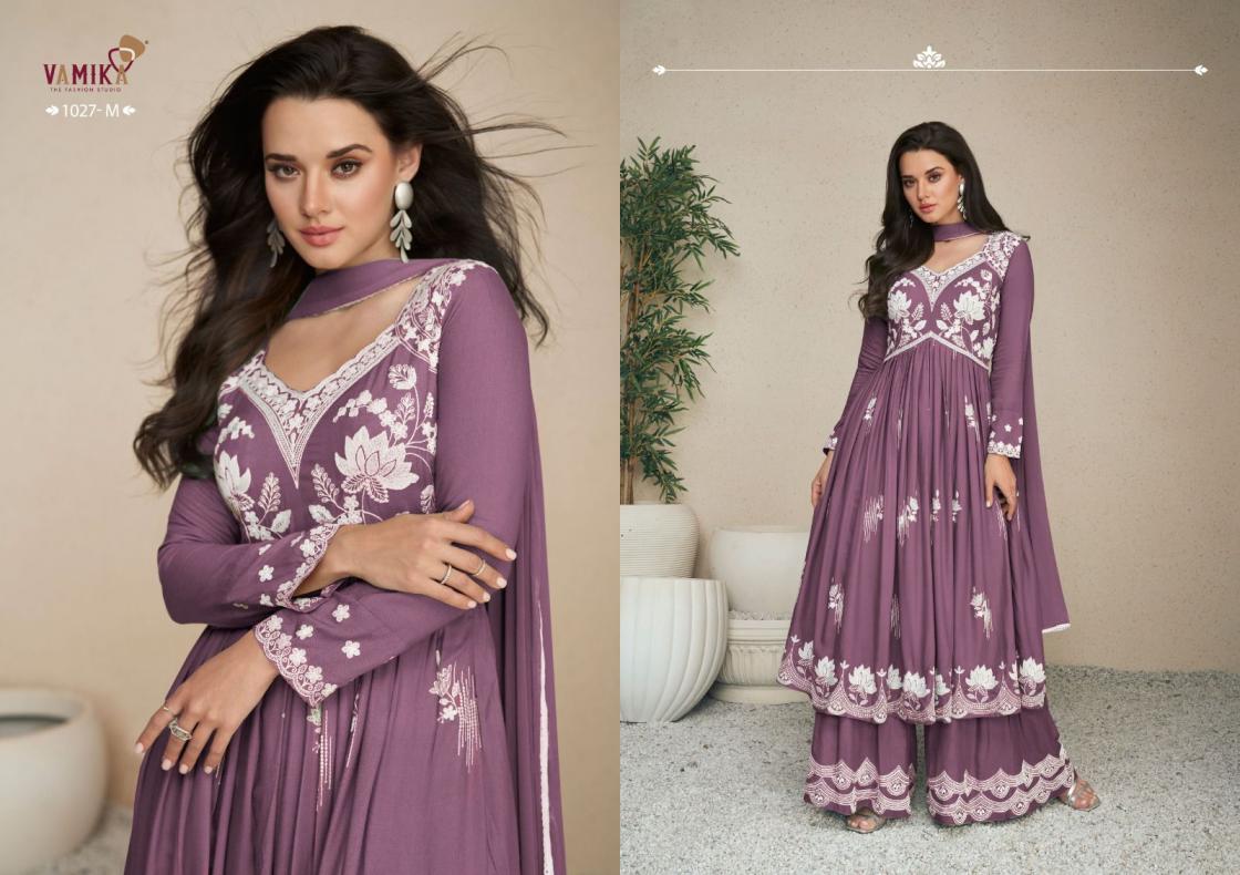 LAKHNAVI VOL 5 SUPER COLOR BY VAMIKA RAYON DESIGNER READYMADE PLAZZO DRESS