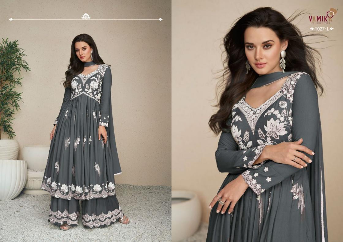 LAKHNAVI VOL 5 SUPER COLOR BY VAMIKA RAYON DESIGNER READYMADE PLAZZO DRESS