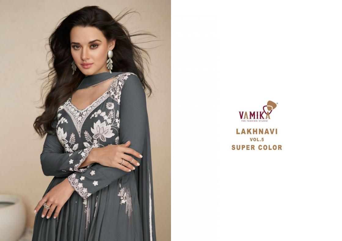 LAKHNAVI VOL 5 SUPER COLOR BY VAMIKA RAYON DESIGNER READYMADE PLAZZO DRESS