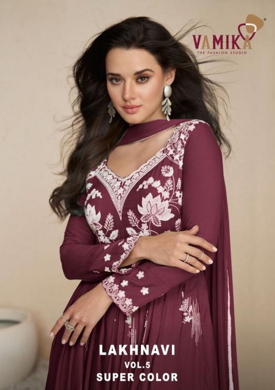 LAKHNAVI VOL 5 SUPER COLOR BY VAMIKA RAYON DESIGNER READYMADE PLAZZO DRESS