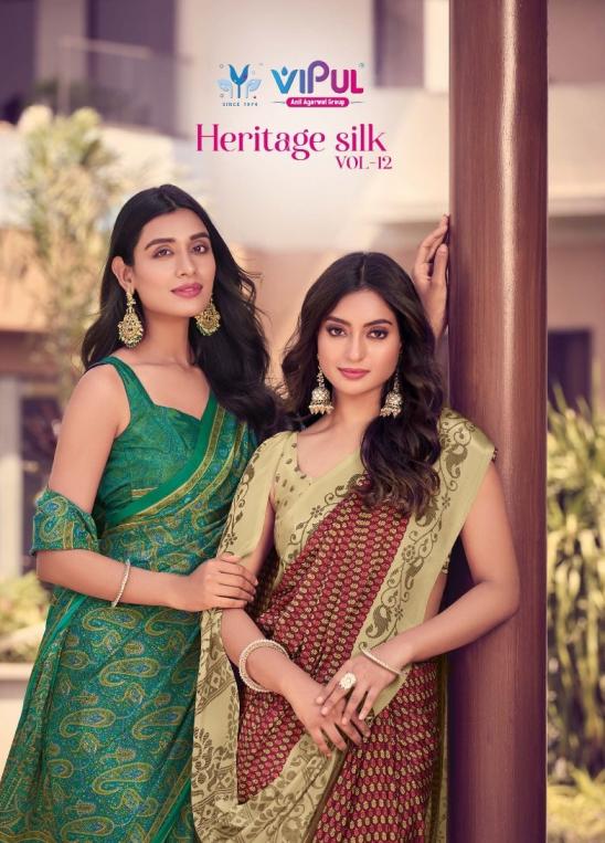 HERITAGE SILK VOL 12 BY VIPUL FANCY BEST SAREE ONLINE 