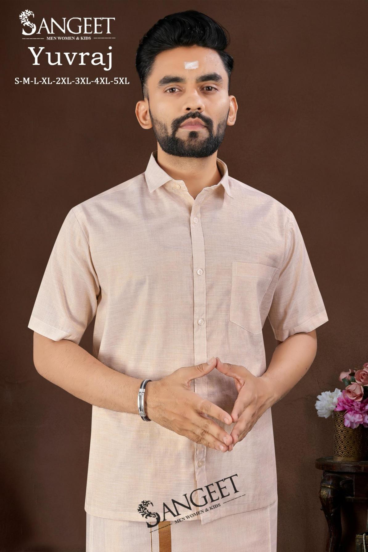 YUVRAJ HIT DESIGN FULLY STITCH PLUS SIZE SILK SOUTH MENS KURTA ONLINE 