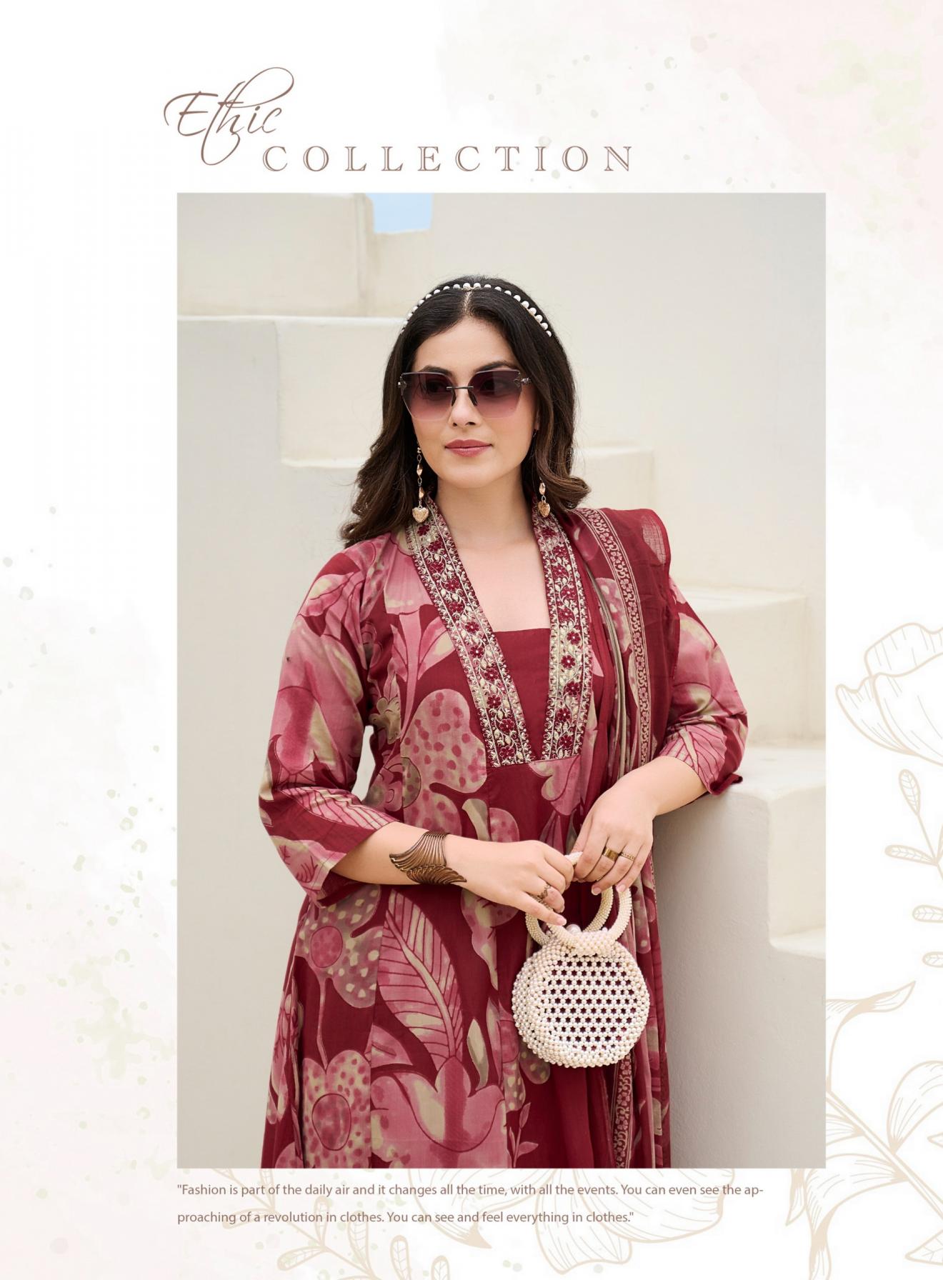 BLOSSOM VOL 7 BY RADHIKA LIFESTYLE COTTON FANCY READYMADE BIG SIZE PLAZZO SUITS 