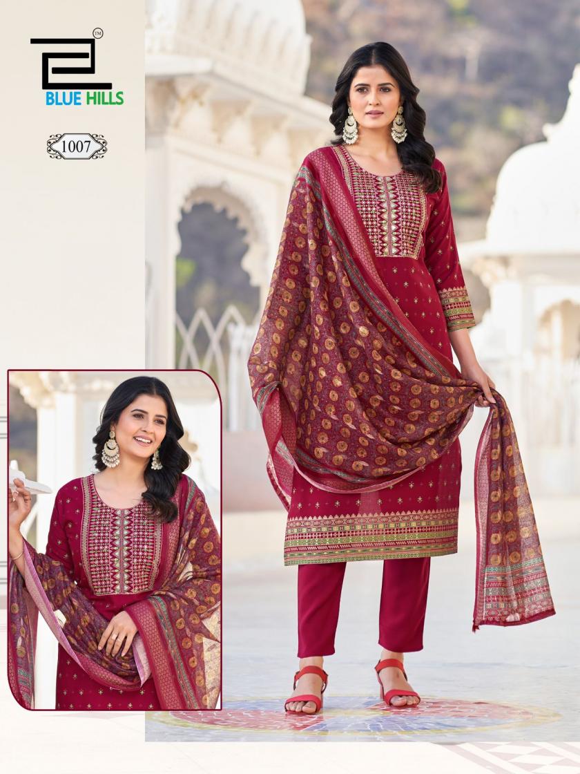 DUPATTA WORLD BY BLUE HILLS RAYON CLASSIC PLUS SIZE FULL STITCH SUITS 