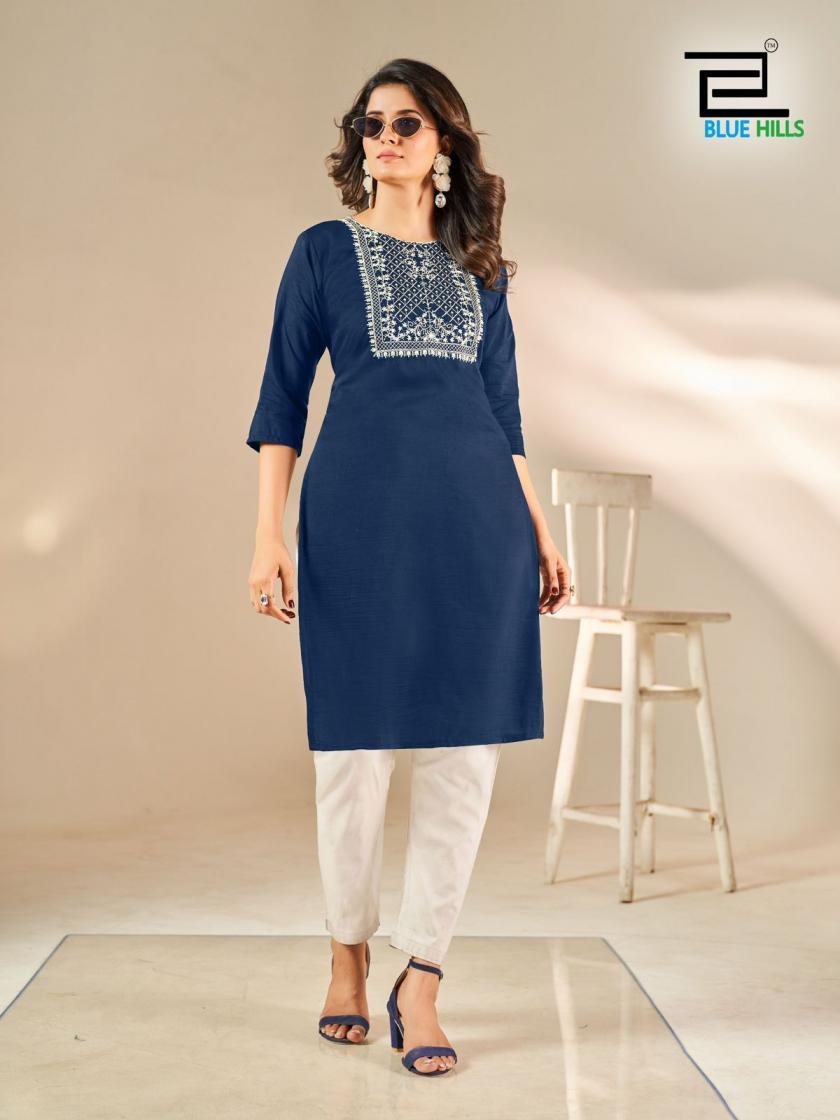 SONIA BY BLUE HILLS AMAZING SILK FULL STITCH PLUS SIZE LONG KURTIS 