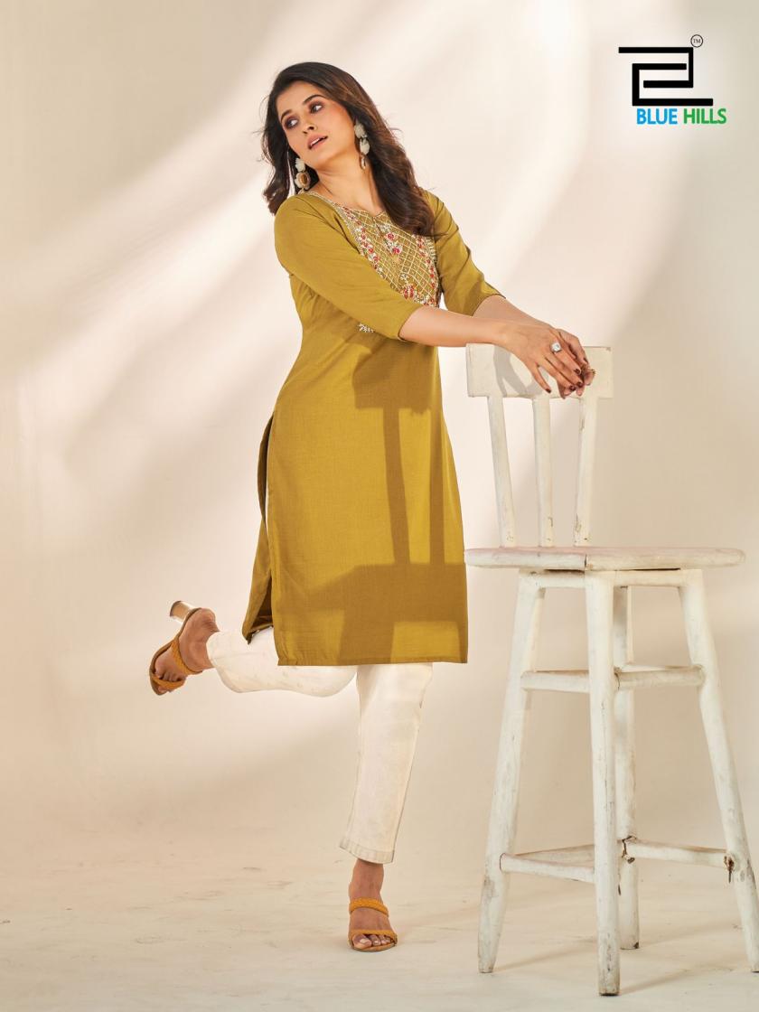 SONIA BY BLUE HILLS AMAZING SILK FULL STITCH PLUS SIZE LONG KURTIS 