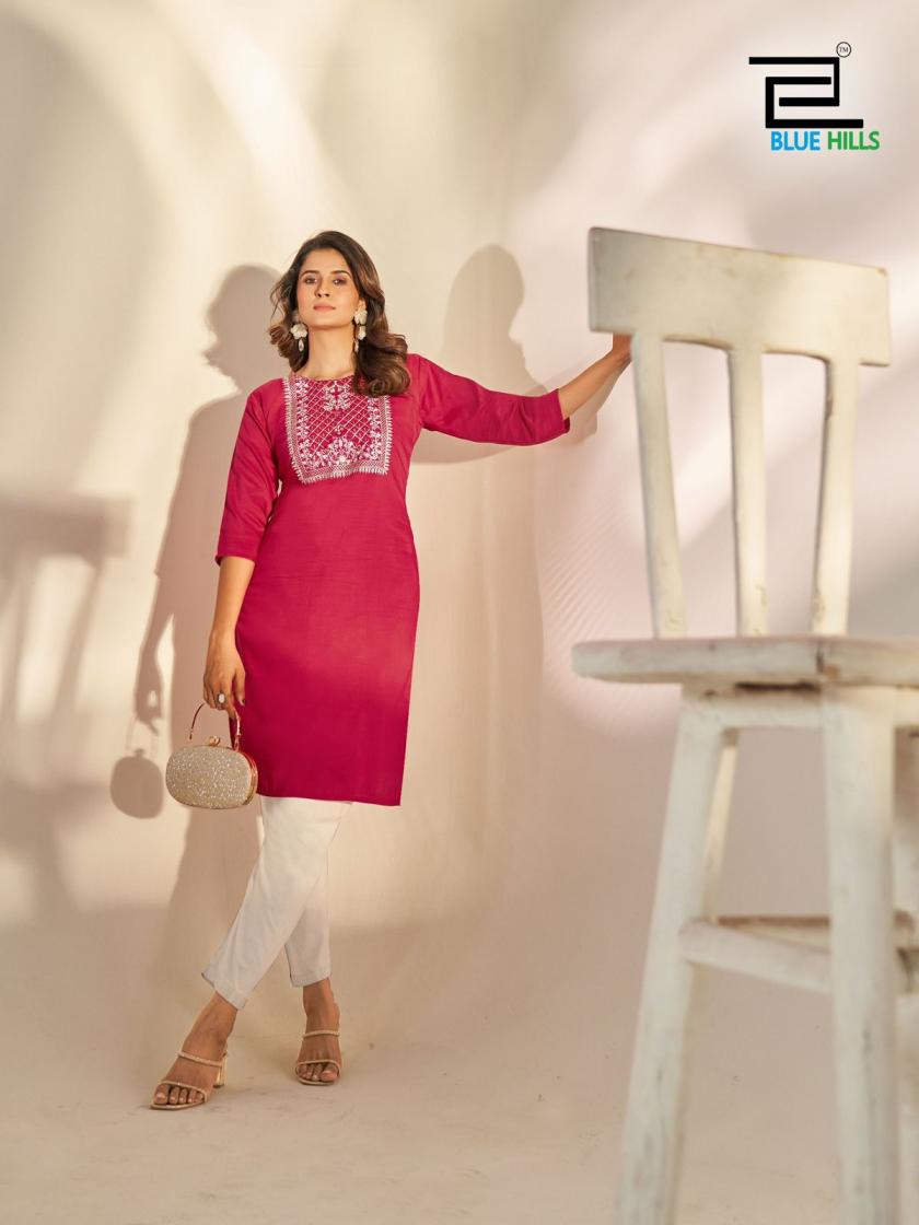 SONIA BY BLUE HILLS AMAZING SILK FULL STITCH PLUS SIZE LONG KURTIS 