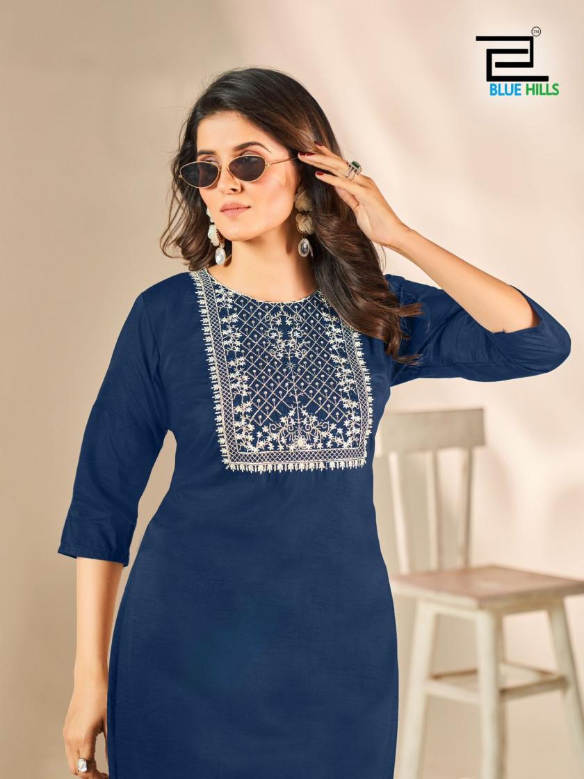 SONIA BY BLUE HILLS AMAZING SILK FULL STITCH PLUS SIZE LONG KURTIS 