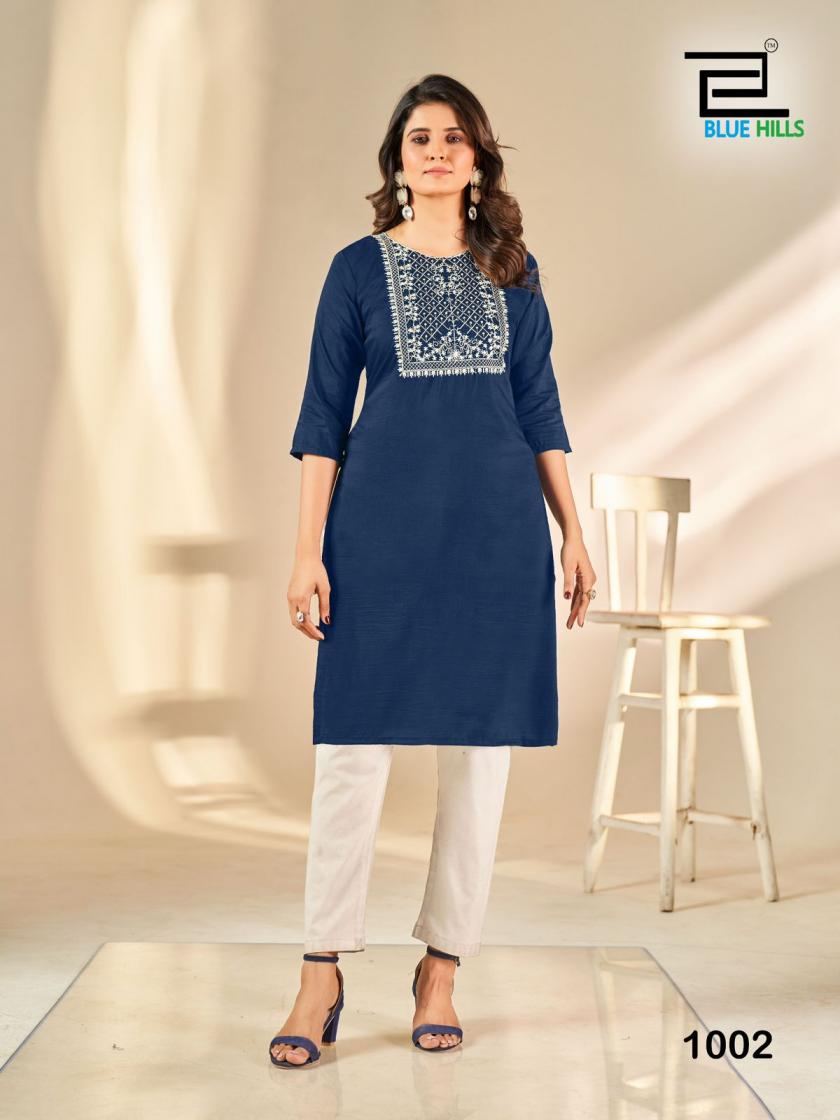 SONIA BY BLUE HILLS AMAZING SILK FULL STITCH PLUS SIZE LONG KURTIS 
