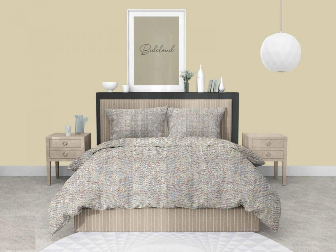 CORAL COTTON KING SIZE READYMADE FANCY BEDSHEETS WITH 2 PILLOW COVER 