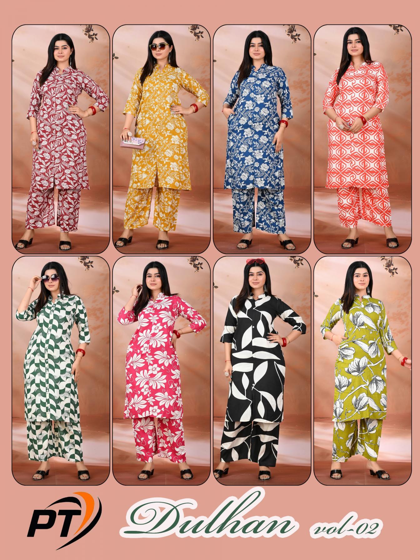 PADMAVATI TEXTILES DULHAN VOL 2 READYMAE RAYON PLUS SIZE CO-ORD FOR GIRLS 