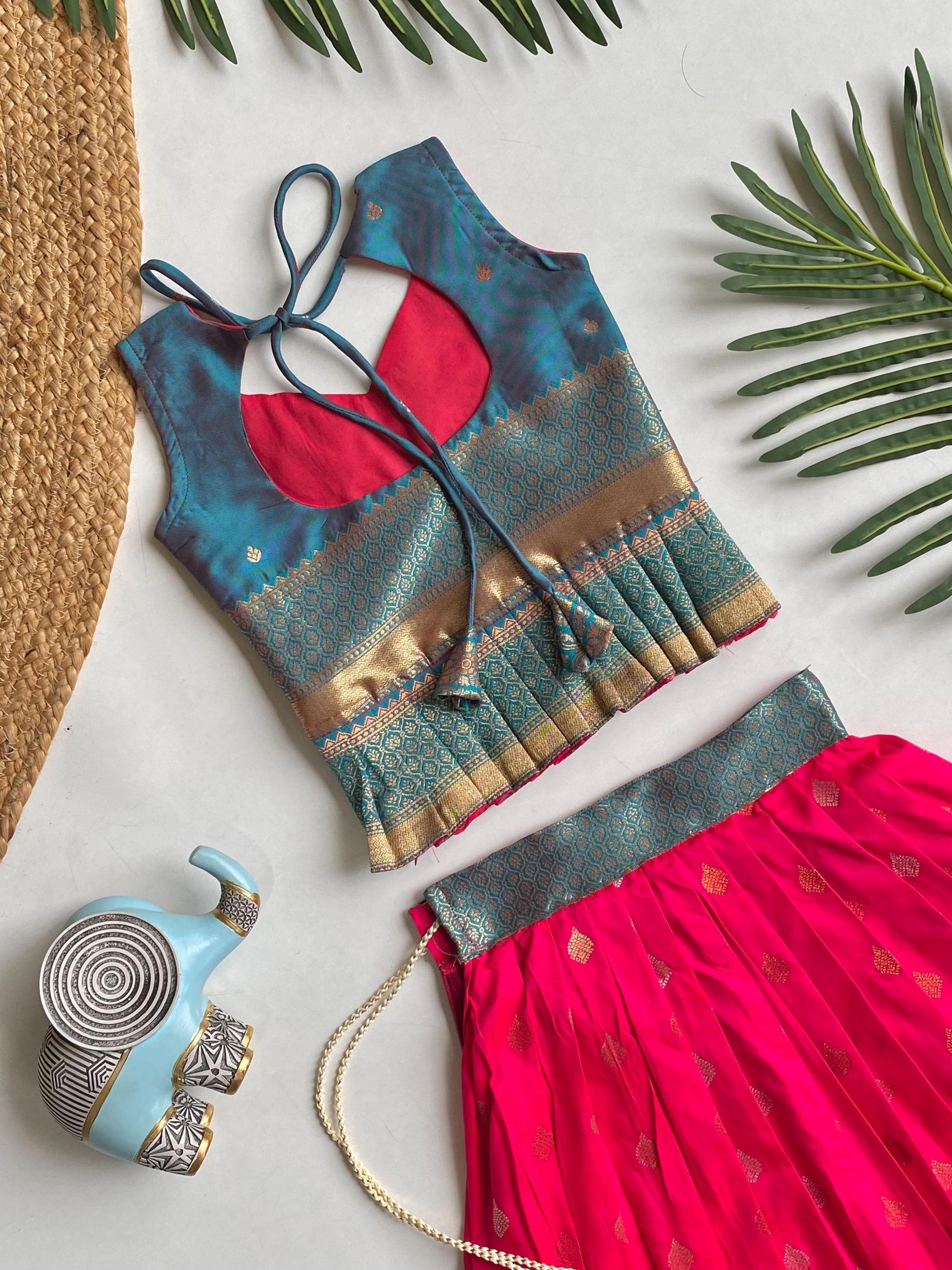 K AMISHA READYMADE PLUS SIZE SHOP TRENDY SILK BLEND TOP WITH SKIRT 